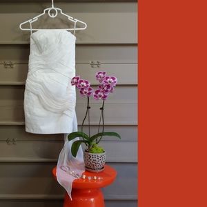 NWOT: White Jessica MacClintock mini dress